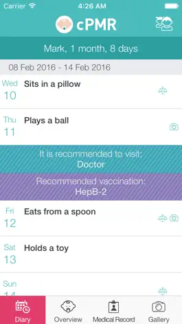 Game screenshot cPMR - Children Personal Medical Record mod apk