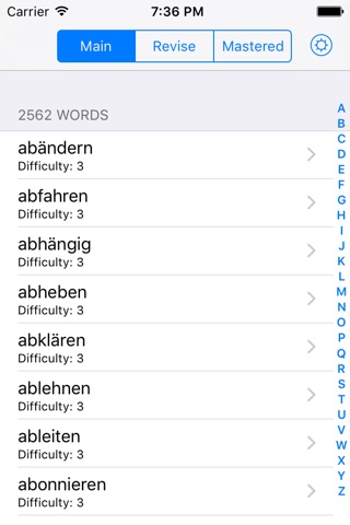 German Vocabulary - 2500 + high frequency words screenshot 2