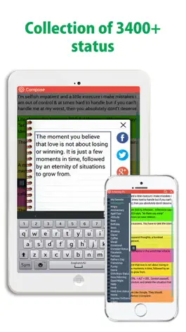Game screenshot Status and quotes for FB, Whatsapp and Twitter, soStatus - one tap posting on social media apk
