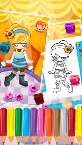 Game screenshot Little Girl Fashion Coloring World Drawing Educational Kids Game hack