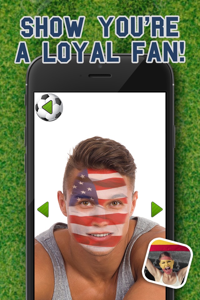 Football Fans Flag Face – Support Your Favorite National Team and Paint Faces screenshot 3