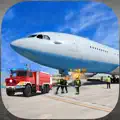 Real Airport Truck Driver Emergency Fire-Fighter Rescue