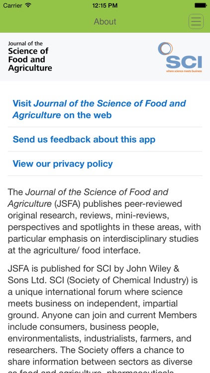 Journal of the Science of Food and Agriculture