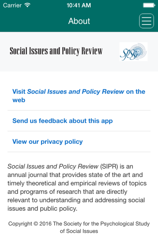Social Issues and Policy Review screenshot 2