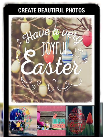 Screenshot #4 pour EasterPic Joyeuses Pâques Éditeur de Photos - Ajouter des illustration, texte et autocollants sur l'image. Des éléments triés sur le volet au design haute résolution