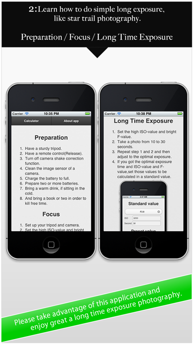 Screenshot #3 pour Long Exposure Calculator (Camera:How to do star trail photography.)