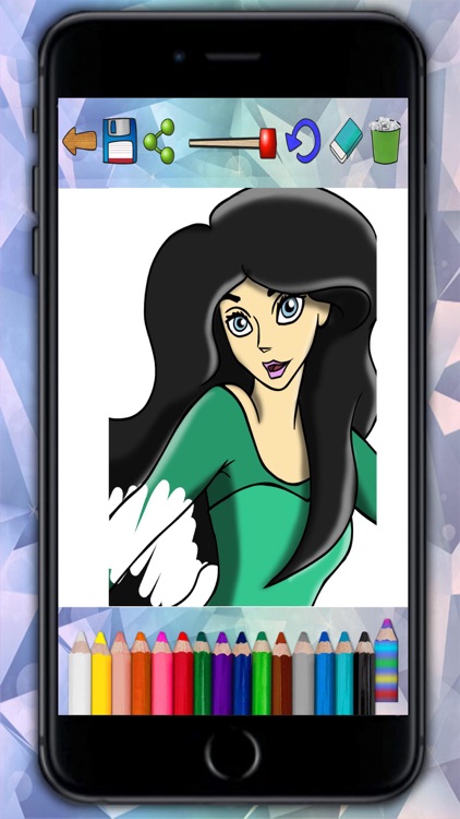 Paint magic ice princesses – coloring book for girls screenshot-3