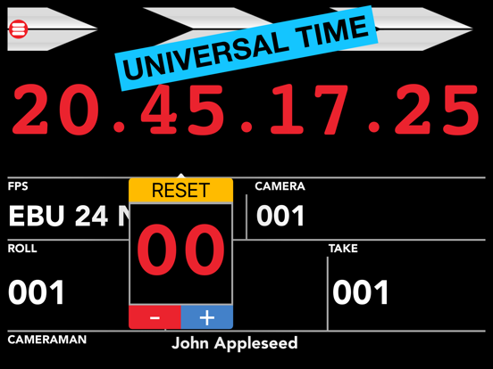 Screenshot #5 pour Clapperboard (SMPTE/EBU Universal Time GMT Digital Slate)