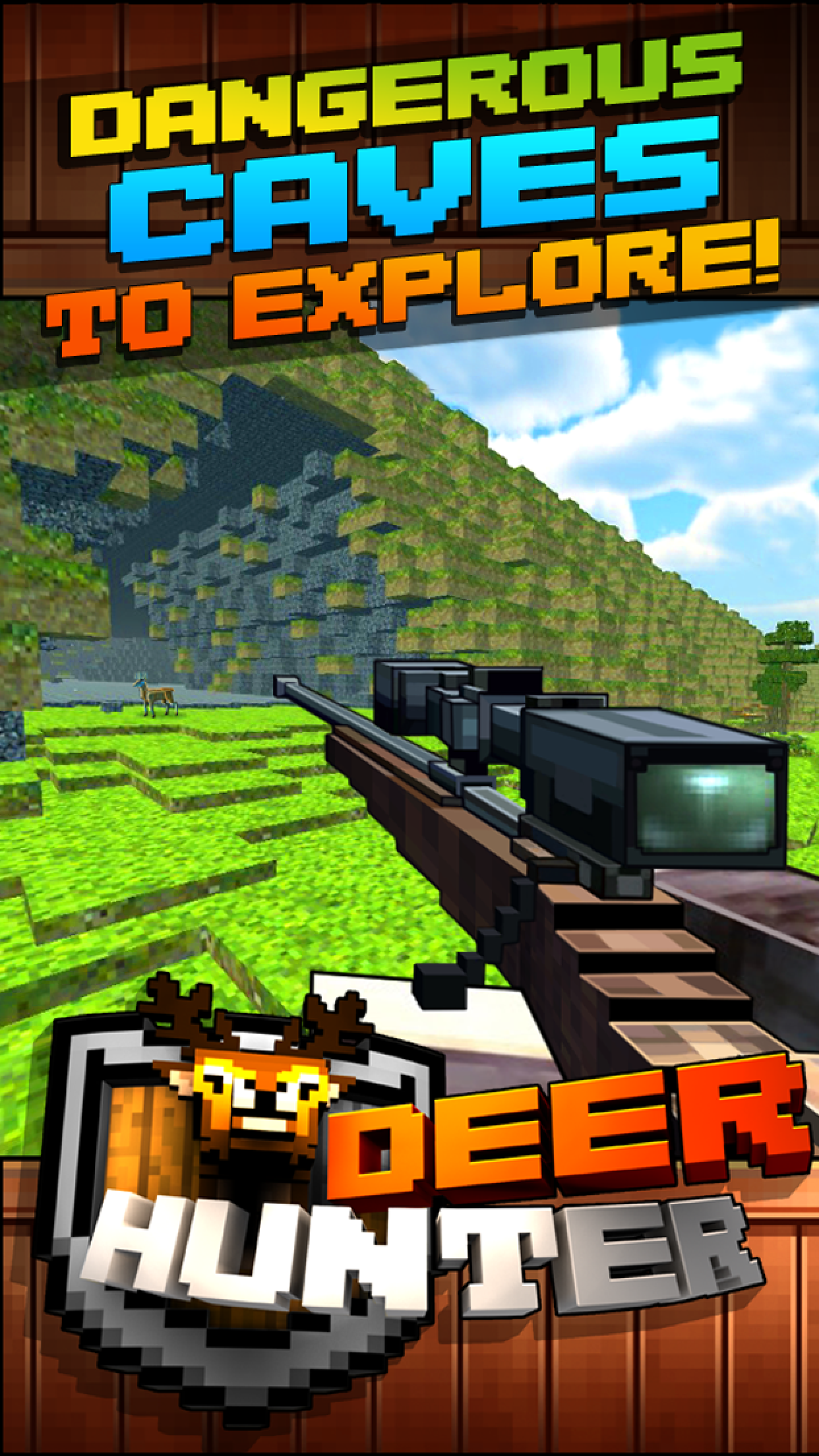 Wild Deer Hunt-ing Survival Pixel World 2016 - Mini Hunter