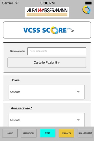 Malattia Venosa Cronica Vcss Villalta Score screenshot 2