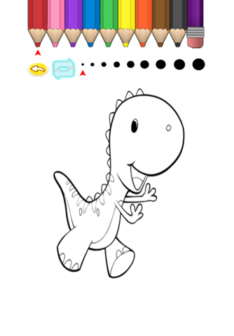 Kids Coloring Book - Cute Cartoon Dinosaur 2 screenshot 4