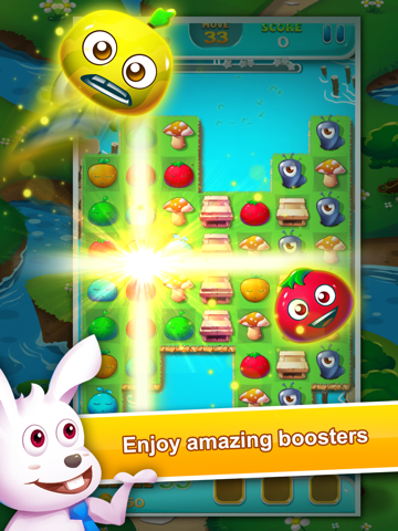 Fruit Splash Extreme: FREE Fruit Line Connect Match-3 Puzzle Game iPad screenshot