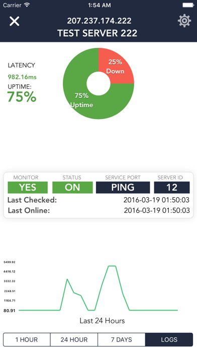 Screenshot #3 pour Uptime - Server Monitor