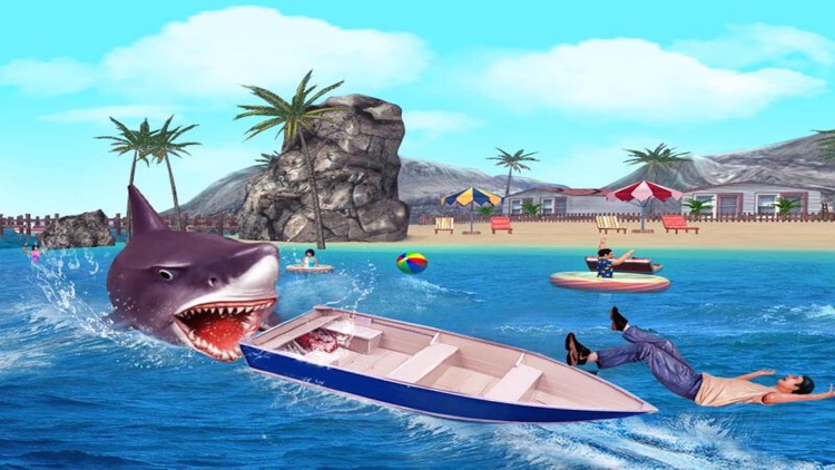 Angry Shark 3D. Attack Of Hungy Great White Terror on The Beach