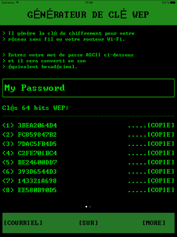 Screenshot #4 pour Générateur de passe Wifi - sécurisés WEP Keys