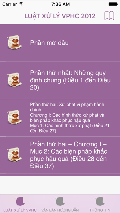 Screenshot #1 pour Luật Xử Lý Vi Phạm Hành Chính 2012