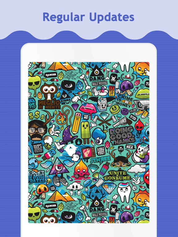 Doodle Wallpapers & Backgrounds for iPadのおすすめ画像5