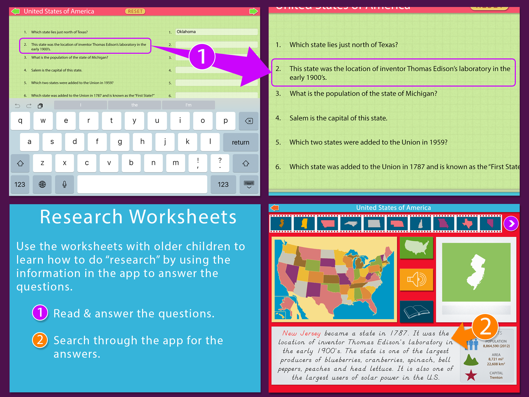 United States Of America LITE - A Montessori Approach To Geography screenshot 5