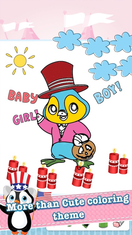 Penguin Drawing Coloring Book - Cute Caricature Art Ideas pages for kids