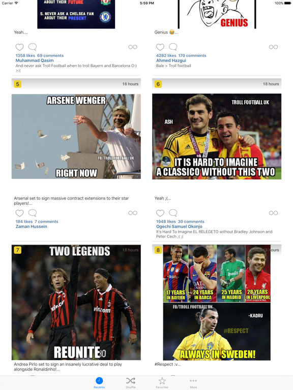 Screenshot #5 pour Troll Football - new point of view about the world of football, realtime comments: clubs, players, officials