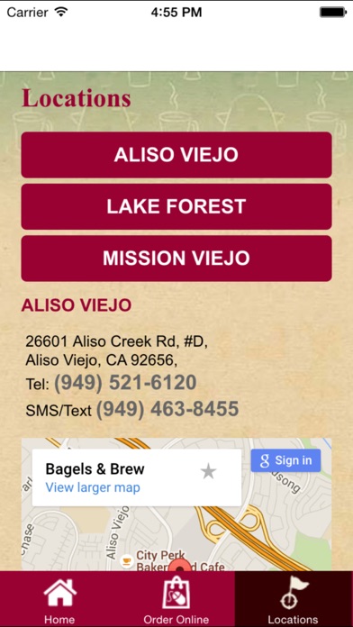 Bagels and Brew Screenshot 3 - AppWisp.com Bagels and Brew Screenshot 3 - AppWisp.com