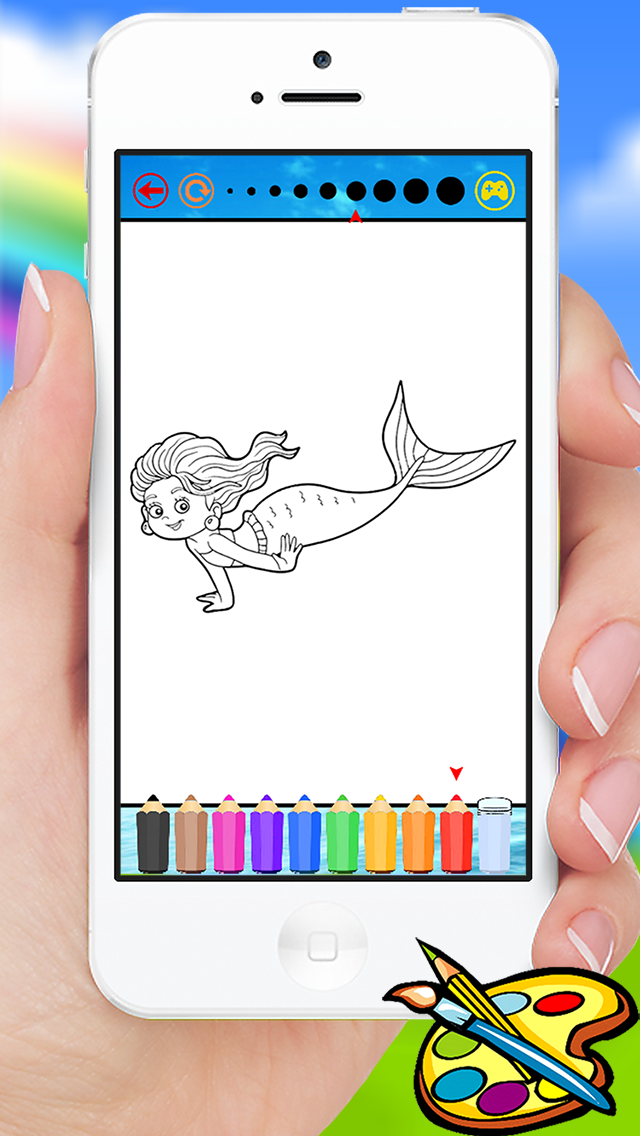 Sea Animals and Mermaid Coloring Book - Drawing Painting Kids
