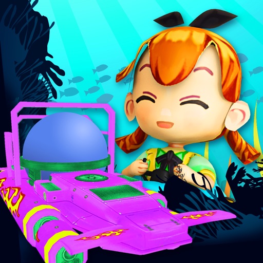 Under The Sea Sub Adventure - FREE - 3D Girl Jump & Dive Submarine Race iOS App