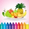 Icon Food Coloring Book for Kids - Fruit Vegetable drawing games