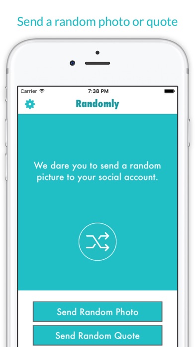 Screenshot #1 pour Randomly - Send random photos and quotes