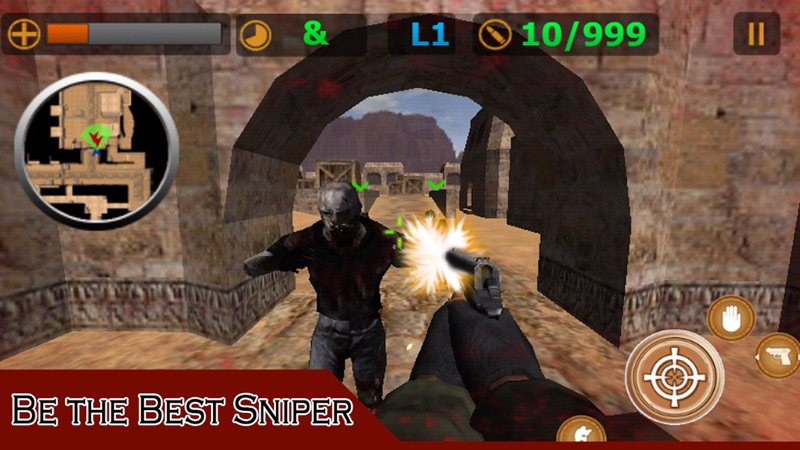 Zombie Sniper 3D - Disparo Crítico: A Real FPS Zombie City 3D Juego de Disparos screenshot 1
