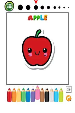 Game screenshot Fruits And Vegetables Phonics Coloring Book: English Vocabulary Learning Free For Toddlers & Kids! apk