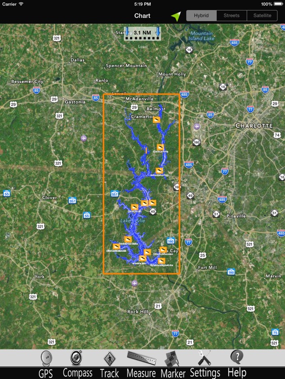 Lake Wylie Nautical charts HD screenshot-4