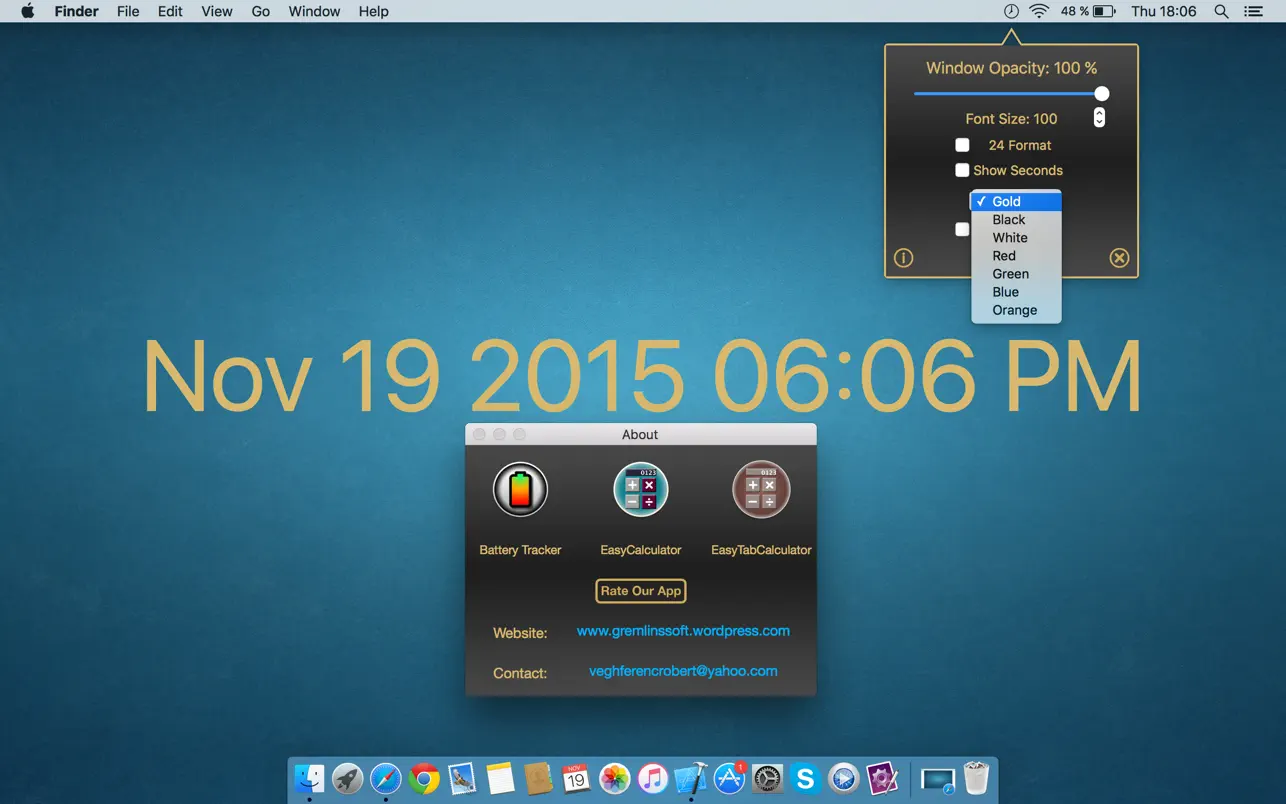 #2. BackgroundClock (macOS) Göre: Tamas Iuliu