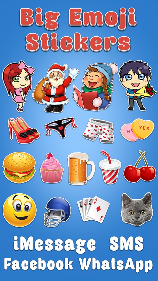 #1. Big Emoji Keyboard - Stickers for Messages, Texting & Facebook (iOS) 게시자: Focused Apps LLC