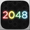 GeoMatch - 2048 experience with glowing neon particle explosions