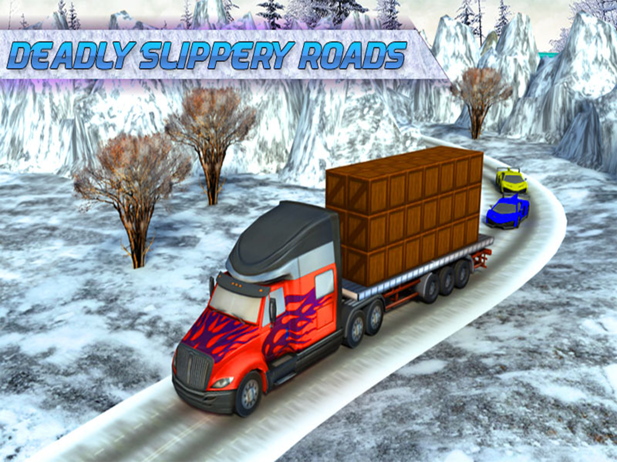 Winter Road Trucker Sim 3D screenshot 8