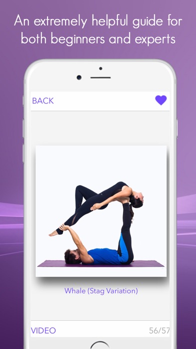 Acroyoga Guide - A visual guide with videos for acroyoga and yoga lovers. iPhone screenshot 4 - Reference app
