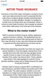 Motor Trade Insurance UK screenshot #1 for iPhone