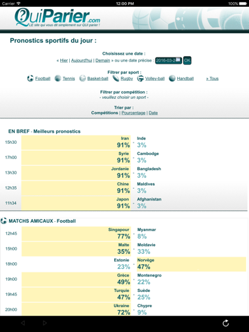 Screenshot #4 pour Qui Parier ? Pronostic sportif
