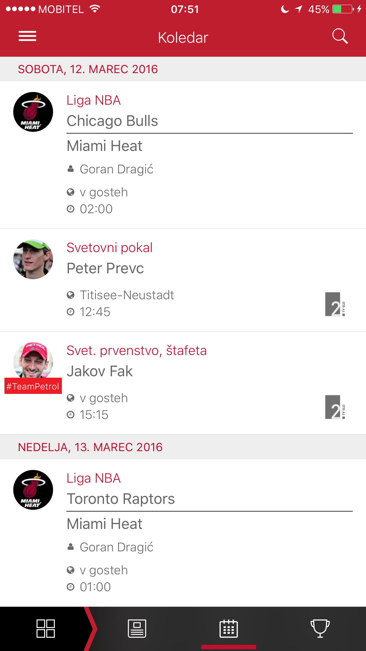 Fancore - rezultati, novice, dogodki tvojih športnikov screenshot 4
