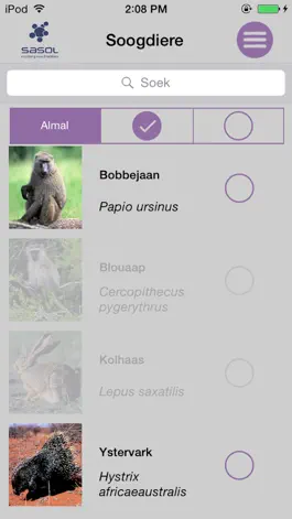 Game screenshot Sasol Soogdiere vir Beginners (Lite): Blitsfeite, foto's en video's van 46 Suider-Afrikaanse diere apk