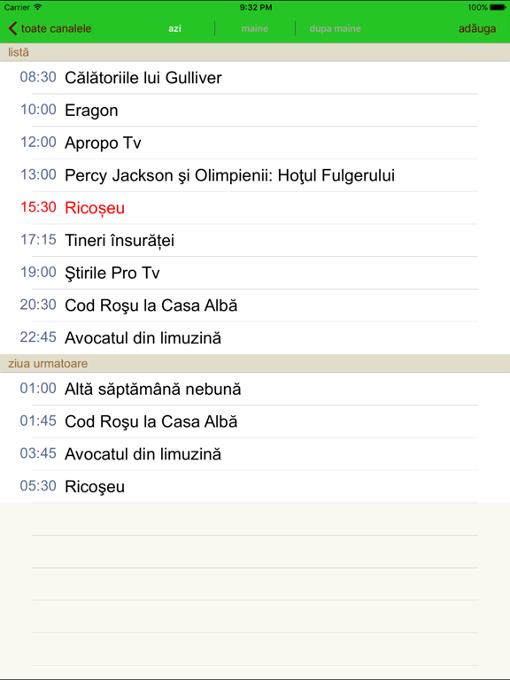 România programul tv iPad screenshot 2 - Utilities app