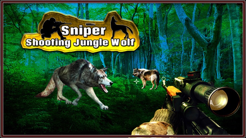 Sniper Shooting Jungle Wolf screenshot 1