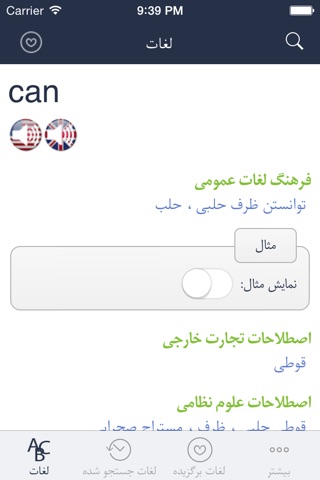 Hooshyar English Dictionary screenshot 2