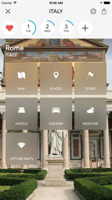 Screenshot #1 pour Italie & le Vatican Planificateur de voyages par Tripomatic, guides de voyage & cartes hors ligne