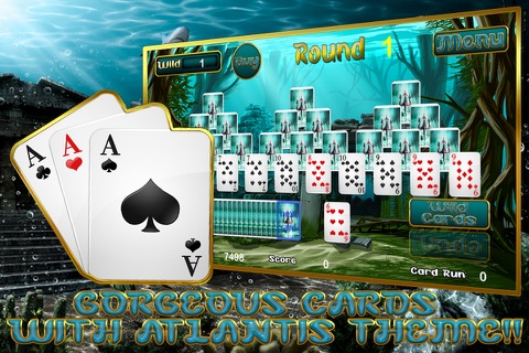 Atlantis Pyramid Solitaire Paid- The Rise of Poseiden's Trident for VIP Card Players screenshot 3