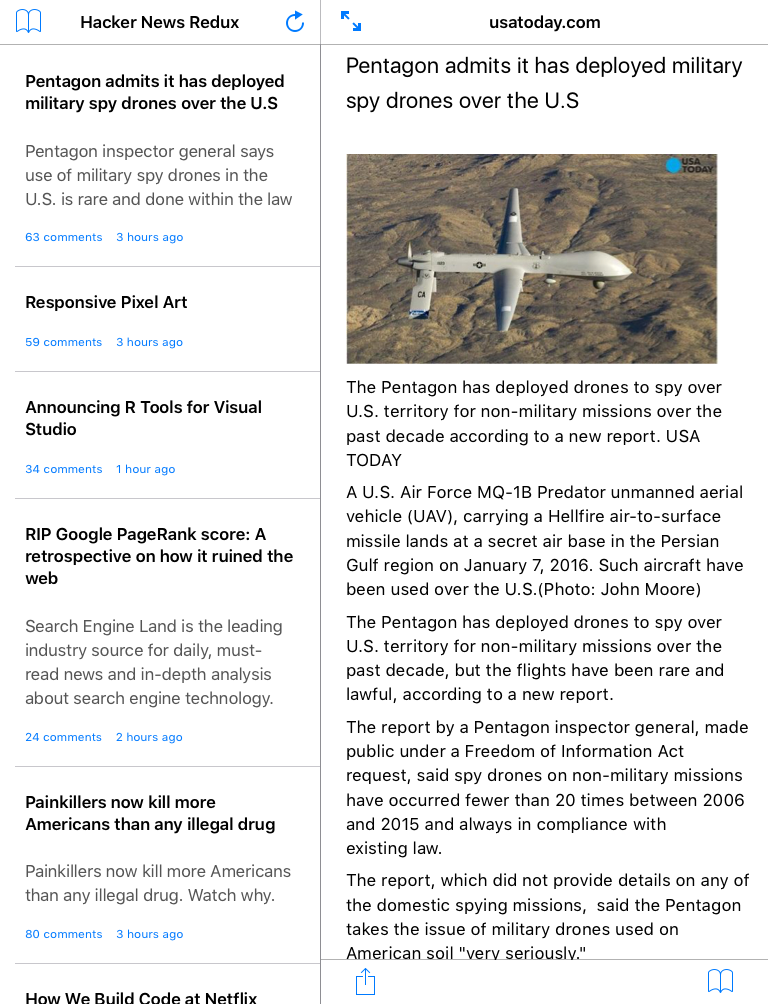 Hacker News Redux screenshot 3