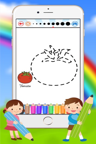 野菜や果物のぬりえ - デッサンConnectは、子供たちをドットのおすすめ画像3