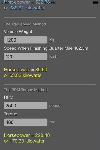 Engine Horsepower Calculator screenshot 2