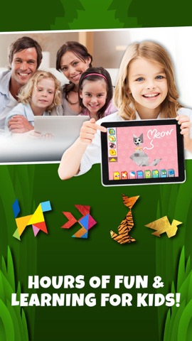 Kids Learning Puzzles: Wild Animals, K12 Tangramのおすすめ画像5